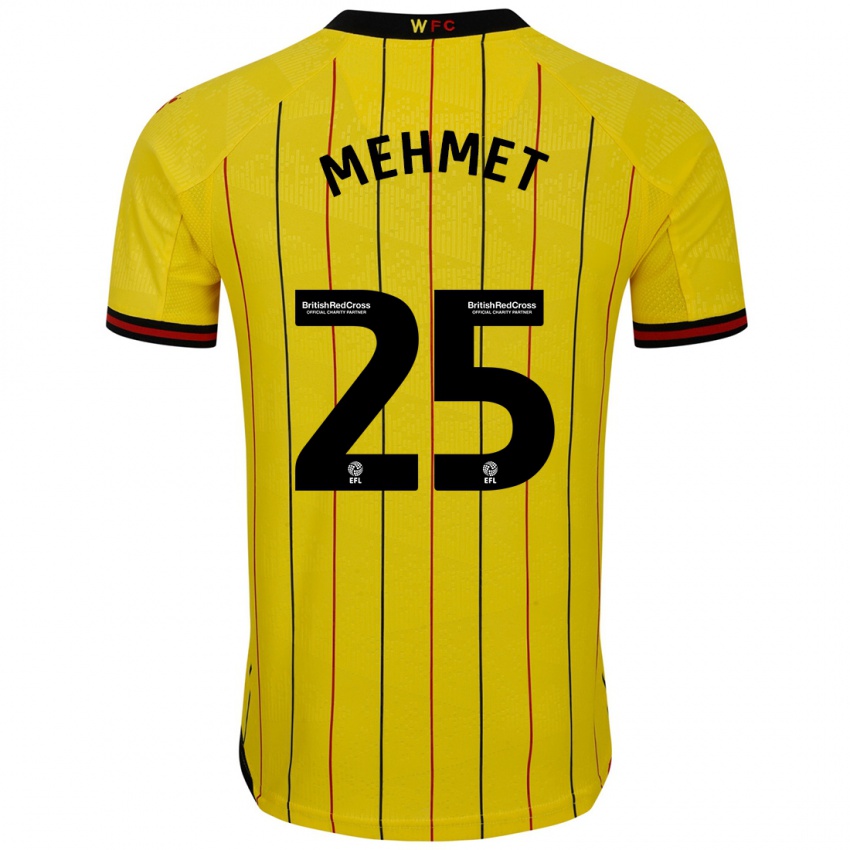 Homme Maillot Melis Mehmet #25 Jaune Et Noir Tenues Domicile 2024/25 T-Shirt Suisse