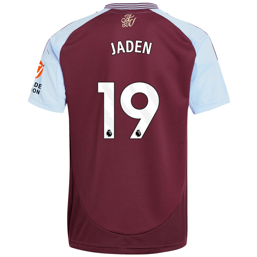 Homme Maillot Jaden Philogene #19 Bordeaux Bleu Ciel Tenues Domicile 2024/25 T-Shirt Suisse