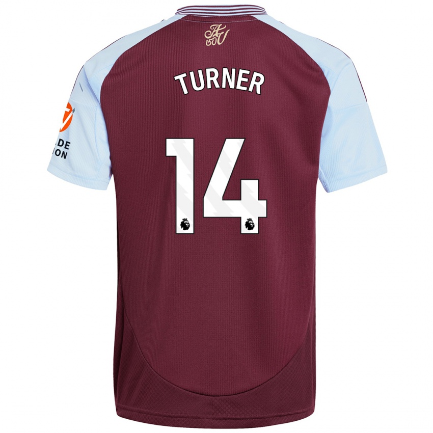 Homme Maillot Danielle Turner #14 Bordeaux Bleu Ciel Tenues Domicile 2024/25 T-Shirt Suisse