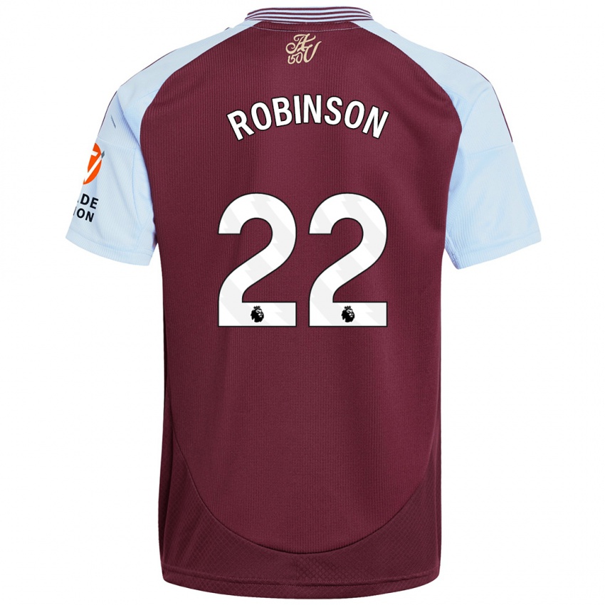 Homme Maillot Katie Robinson #22 Bordeaux Bleu Ciel Tenues Domicile 2024/25 T-Shirt Suisse