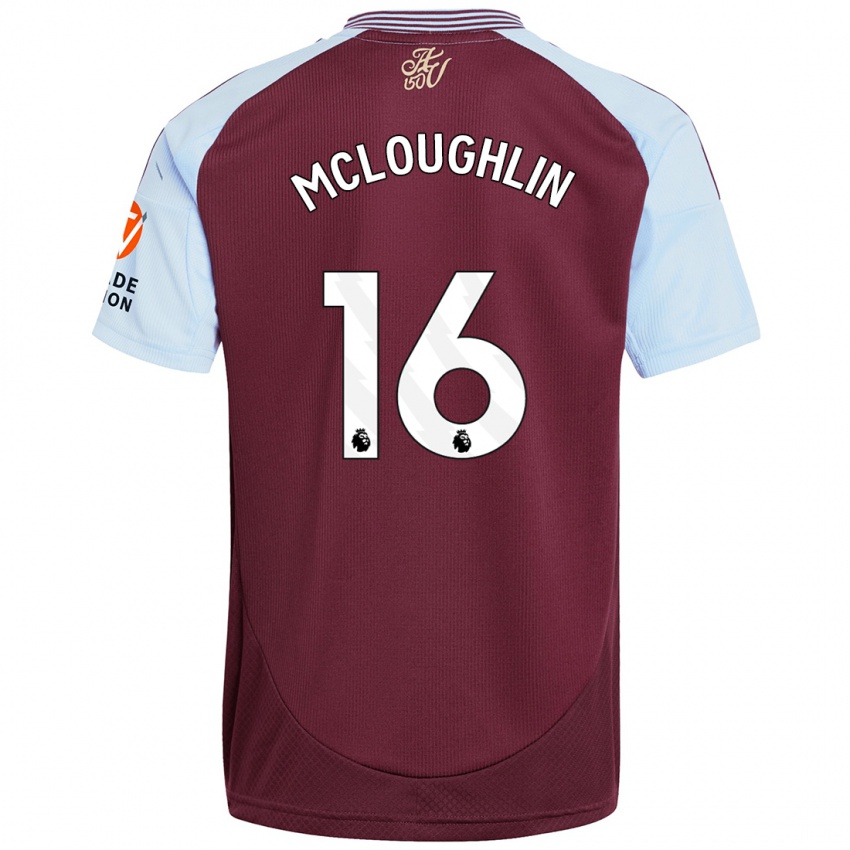 Homme Maillot Olivia Mcloughlin #16 Bordeaux Bleu Ciel Tenues Domicile 2024/25 T-Shirt Suisse