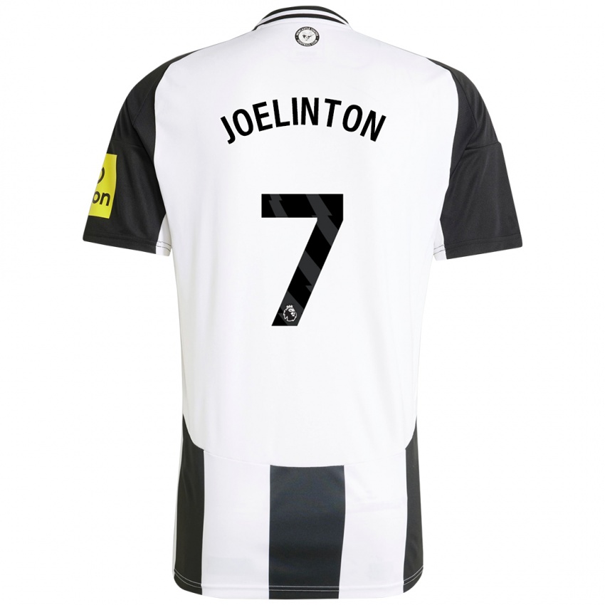 Homme Maillot Joelinton #7 Blanc Noir Tenues Domicile 2024/25 T-Shirt Suisse