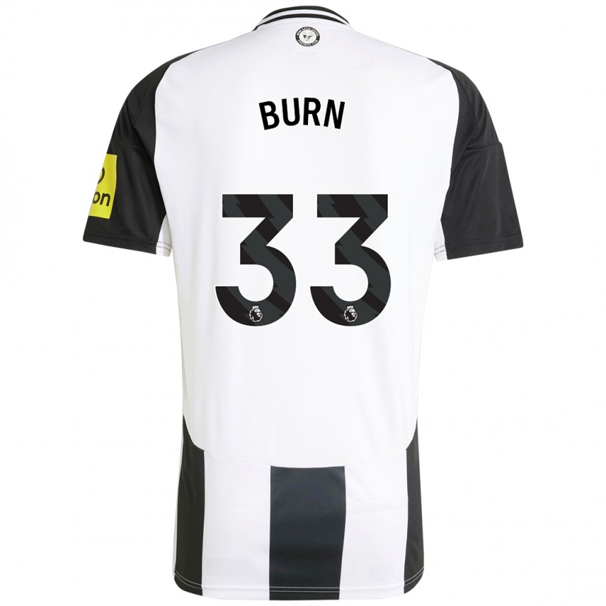 Homme Maillot Dan Burn #33 Blanc Noir Tenues Domicile 2024/25 T-Shirt Suisse