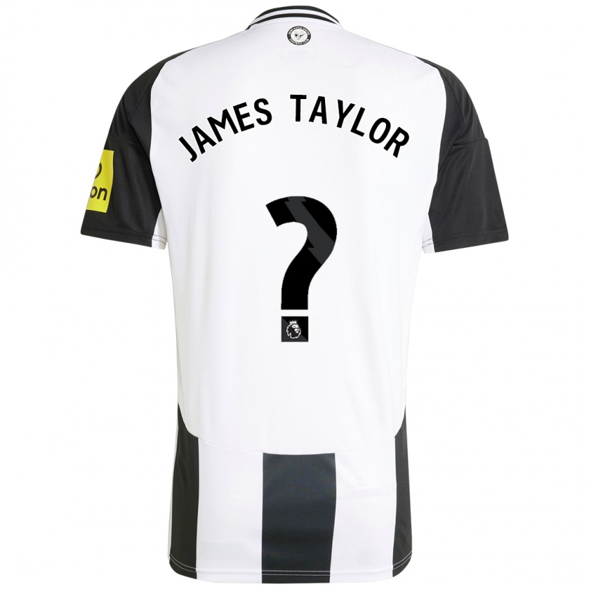 Homme Maillot James Taylor #0 Blanc Noir Tenues Domicile 2024/25 T-Shirt Suisse