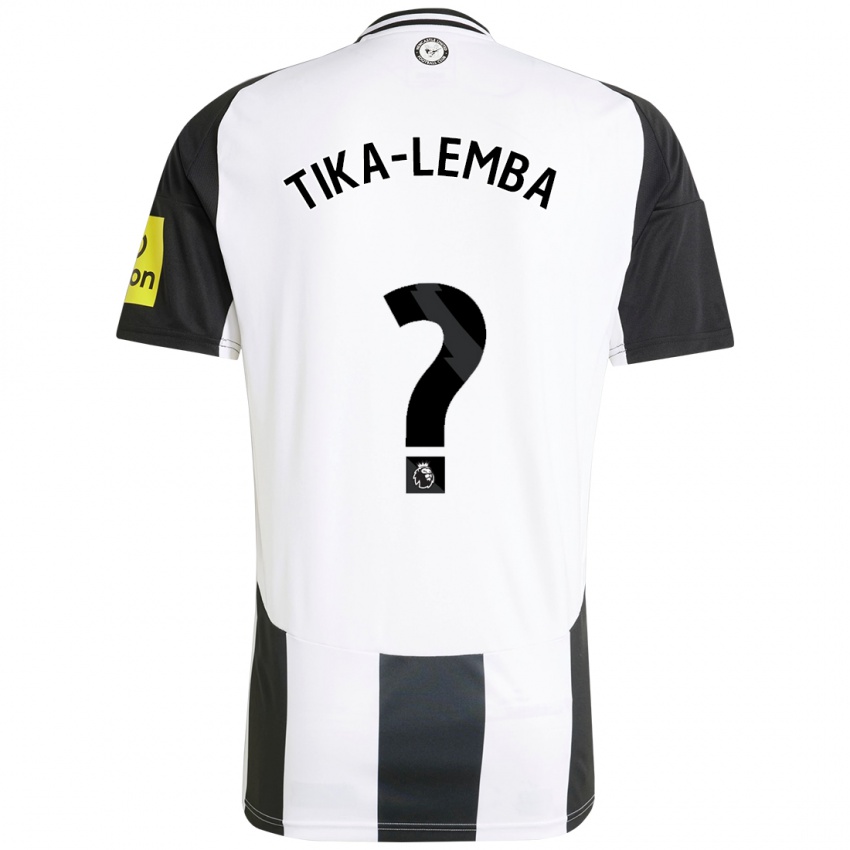 Homme Maillot Ezra Tika-Lemba #0 Blanc Noir Tenues Domicile 2024/25 T-Shirt Suisse