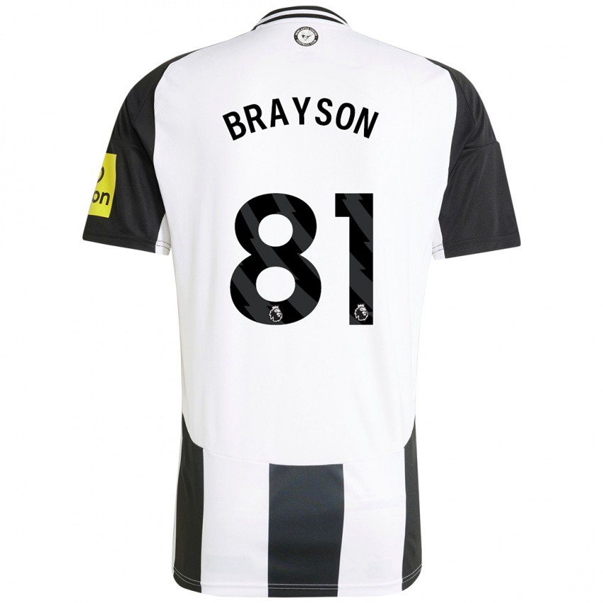 Homme Maillot Joe Brayson #81 Blanc Noir Tenues Domicile 2024/25 T-Shirt Suisse