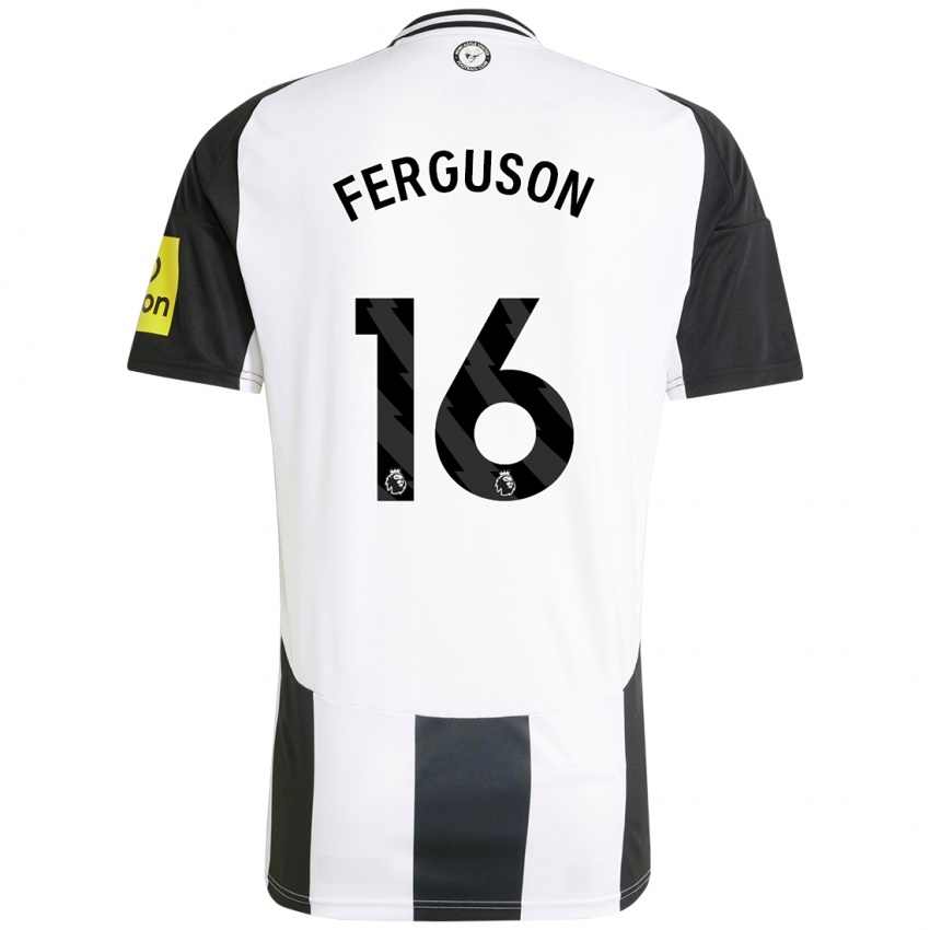 Homme Maillot Becky Ferguson #16 Blanc Noir Tenues Domicile 2024/25 T-Shirt Suisse