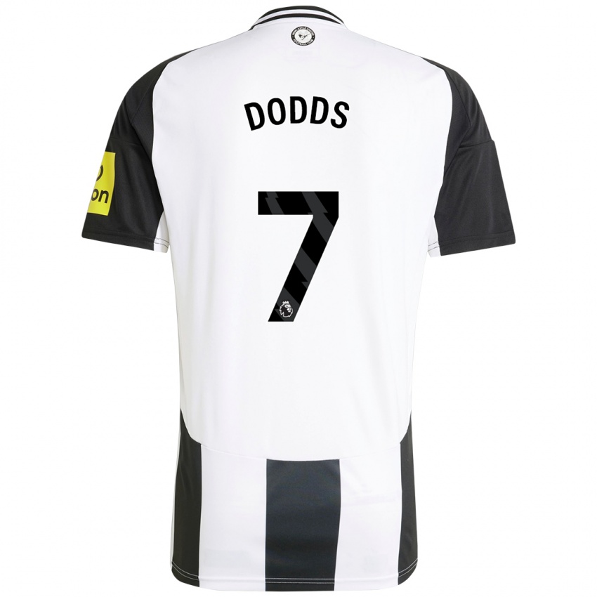 Homme Maillot Tyler Dodds #7 Blanc Noir Tenues Domicile 2024/25 T-Shirt Suisse