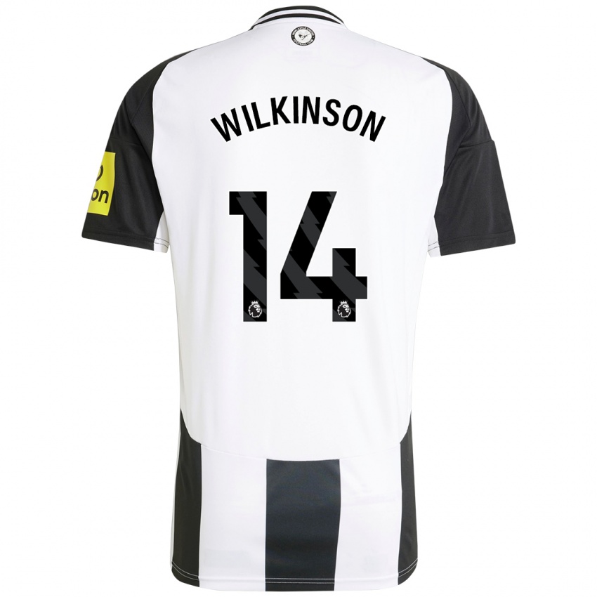 Homme Maillot Sharna Wilkinson #14 Blanc Noir Tenues Domicile 2024/25 T-Shirt Suisse