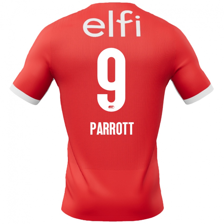 Herren Troy Parrott #9 Rot Weiß Heimtrikot Trikot 2024/25 T-Shirt Schweiz