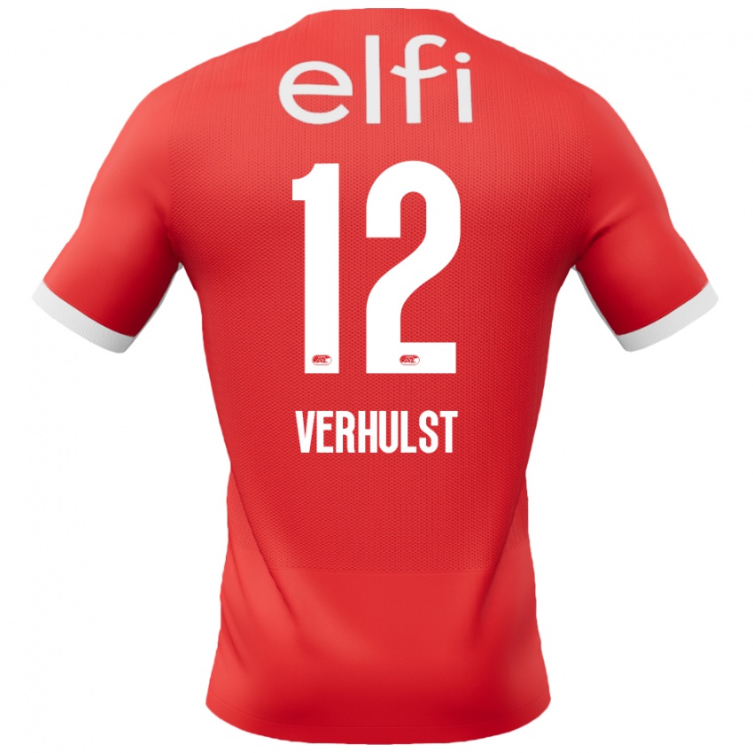 Herren Hobie Verhulst #12 Rot Weiß Heimtrikot Trikot 2024/25 T-Shirt Schweiz