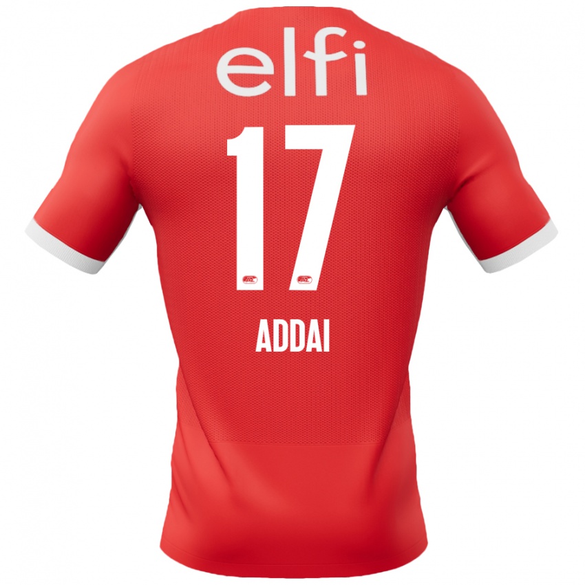 Herren Jayden Addai #17 Rot Weiß Heimtrikot Trikot 2024/25 T-Shirt Schweiz