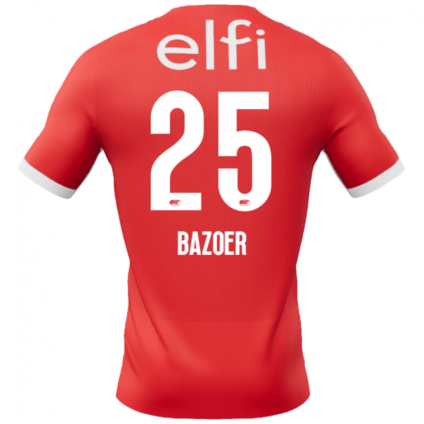 Herren Riechedly Bazoer #25 Rot Weiß Heimtrikot Trikot 2024/25 T-Shirt Schweiz