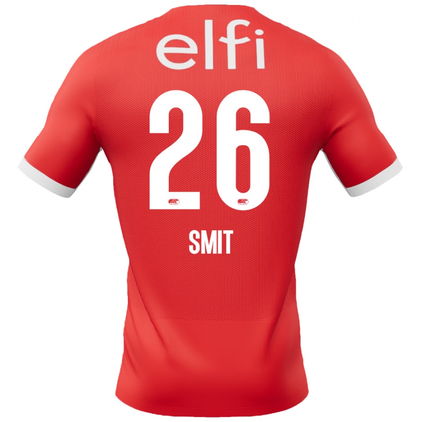 Herren Kees Smit #26 Rot Weiß Heimtrikot Trikot 2024/25 T-Shirt Schweiz