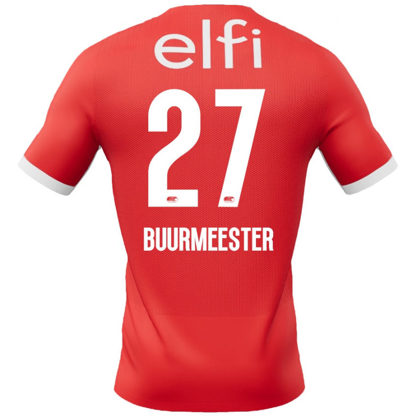 Herren Zico Buurmeester #27 Rot Weiß Heimtrikot Trikot 2024/25 T-Shirt Schweiz