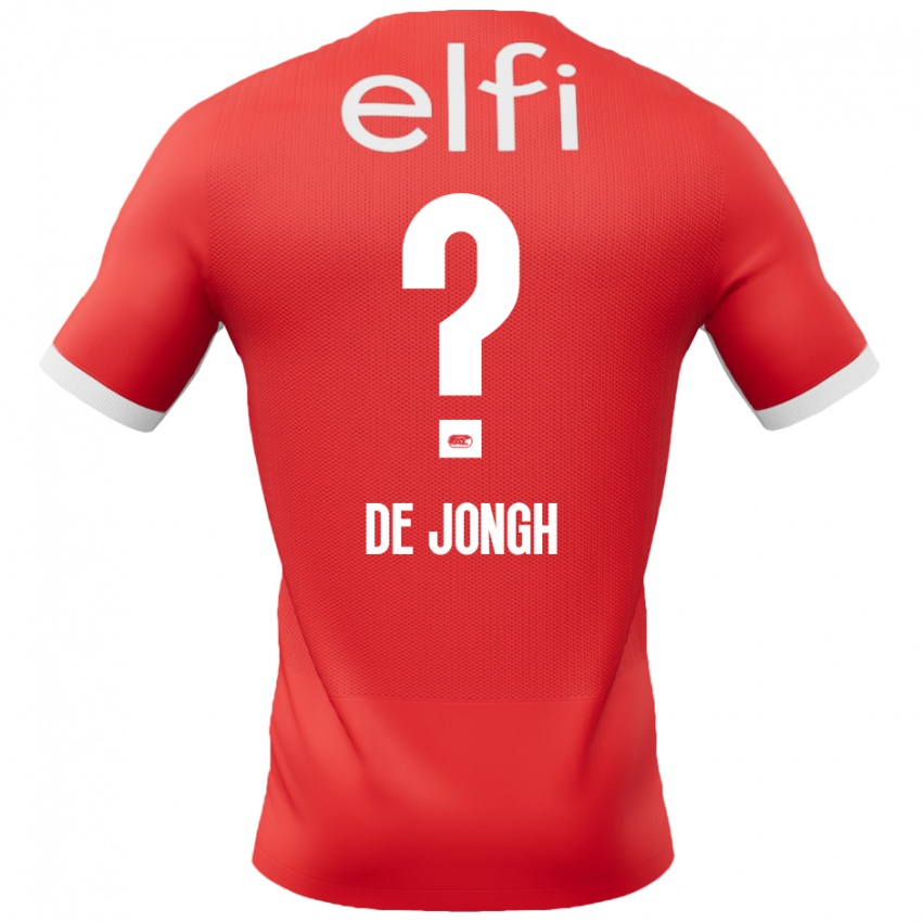 Herren Iain De Jongh #0 Rot Weiß Heimtrikot Trikot 2024/25 T-Shirt Schweiz