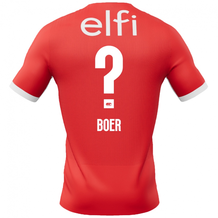 Herren Lars Boer #0 Rot Weiß Heimtrikot Trikot 2024/25 T-Shirt Schweiz