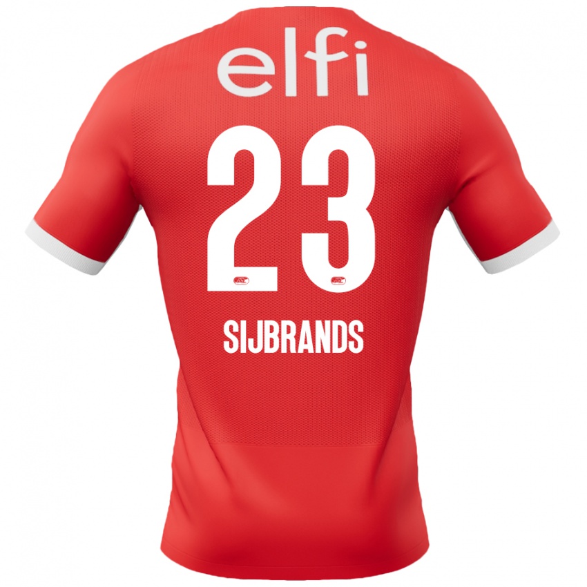 Herren Julian Sijbrands #23 Rot Weiß Heimtrikot Trikot 2024/25 T-Shirt Schweiz