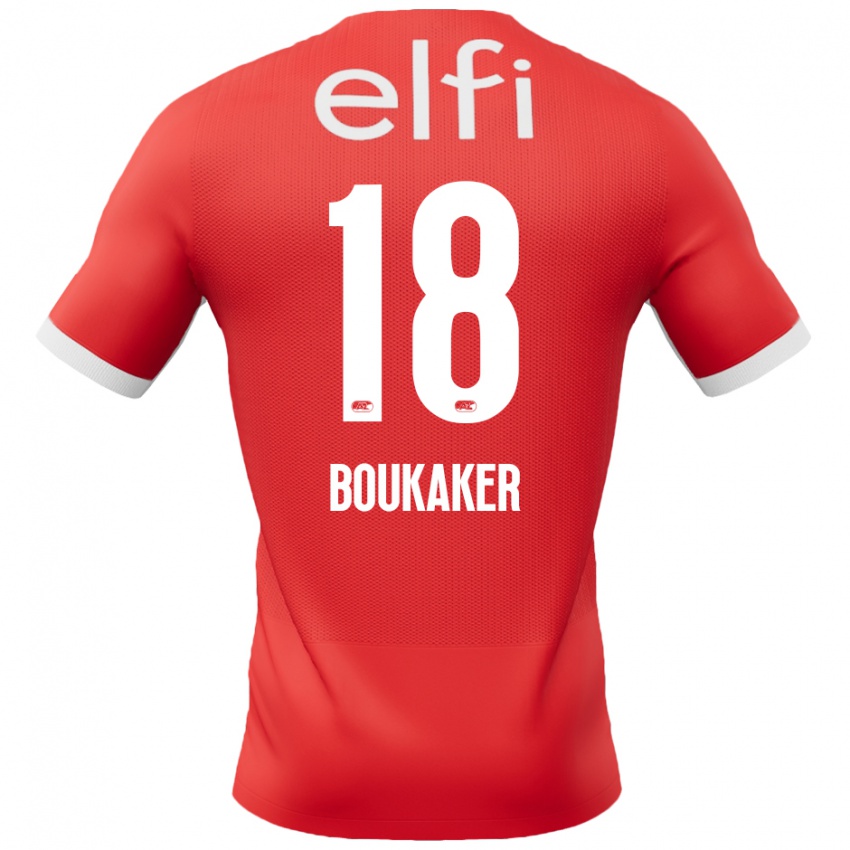 Herren Romaissa Boukaker #18 Rot Weiß Heimtrikot Trikot 2024/25 T-Shirt Schweiz