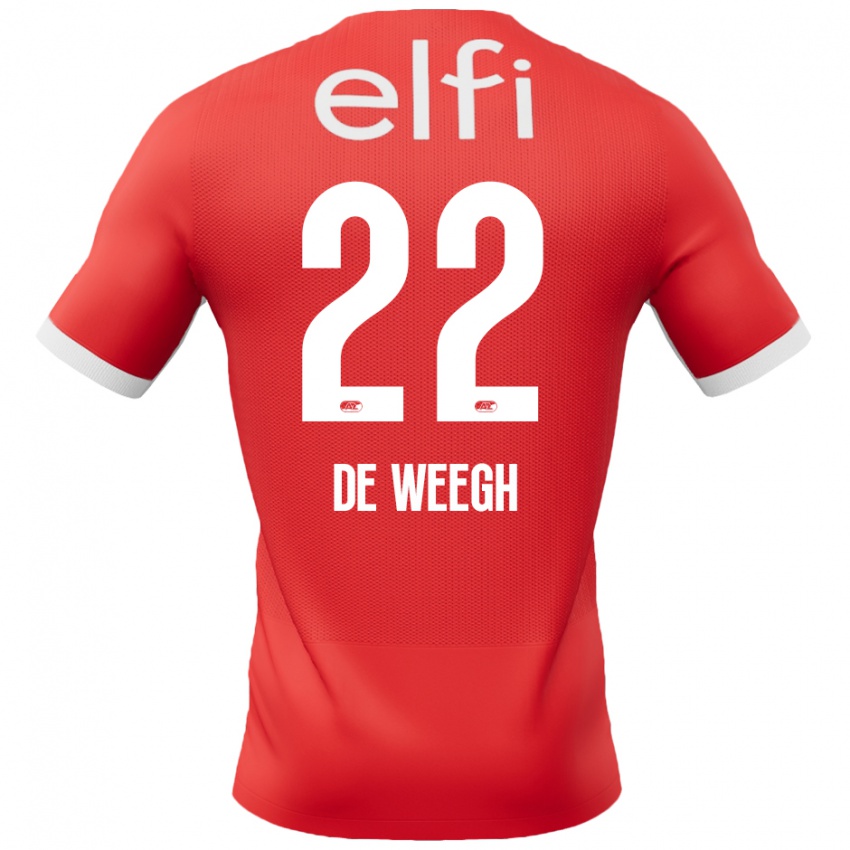 Herren Bo Op De Weegh #22 Rot Weiß Heimtrikot Trikot 2024/25 T-Shirt Schweiz