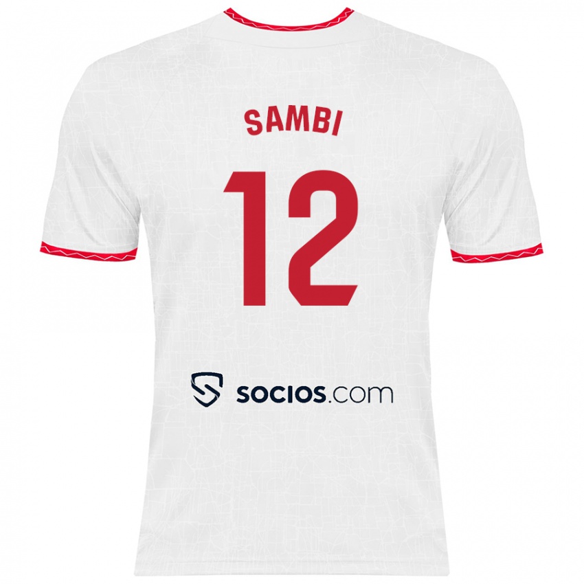 Herren Albert Sambi Lokonga #12 Weiß Rot Heimtrikot Trikot 2024/25 T-Shirt Schweiz