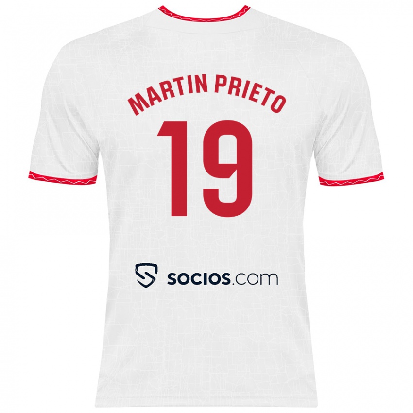 Herren Cristina Martín-Prieto Gutiérrez #19 Weiß Rot Heimtrikot Trikot 2024/25 T-Shirt Schweiz