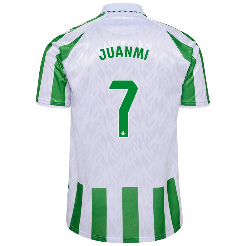 Homme Maillot Juanmi #7 Rayures Vertes Et Blanches Tenues Domicile 2024/25 T-Shirt Suisse