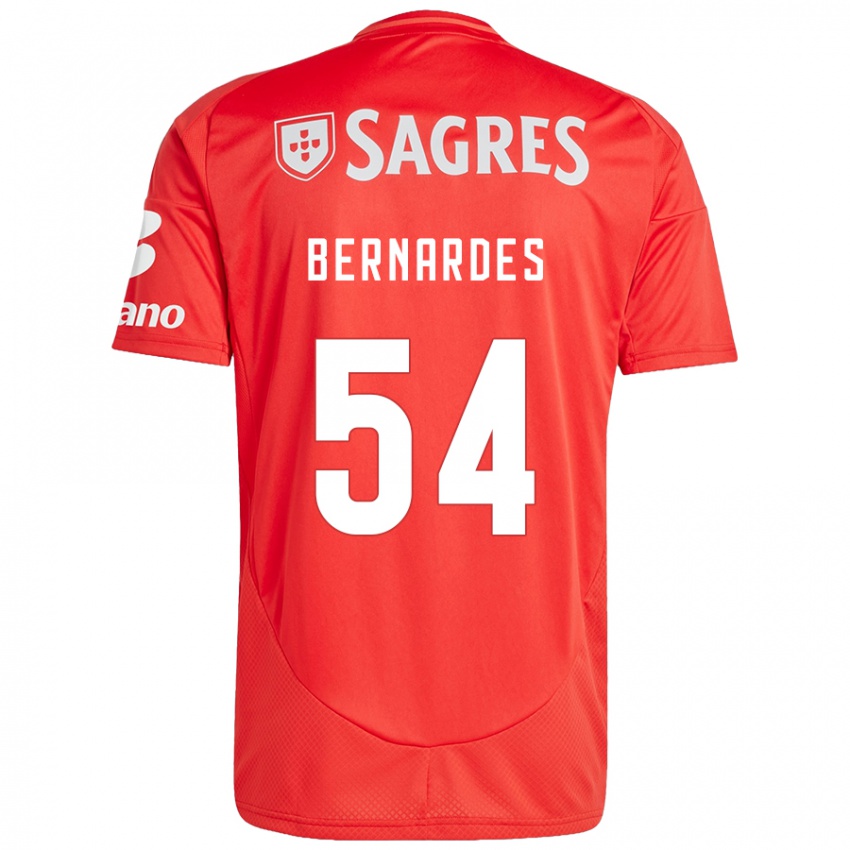 Homme Maillot Bernardes #54 Rouge Blanc Tenues Domicile 2024/25 T-Shirt Suisse