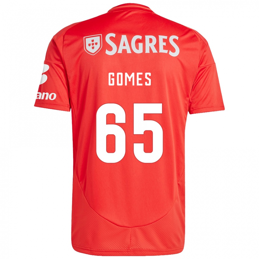 Homme Maillot André Gomes #65 Rouge Blanc Tenues Domicile 2024/25 T-Shirt Suisse