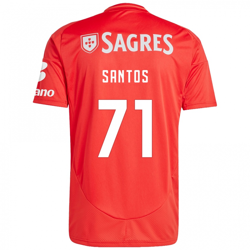 Homme Maillot Leandro Santos #71 Rouge Blanc Tenues Domicile 2024/25 T-Shirt Suisse