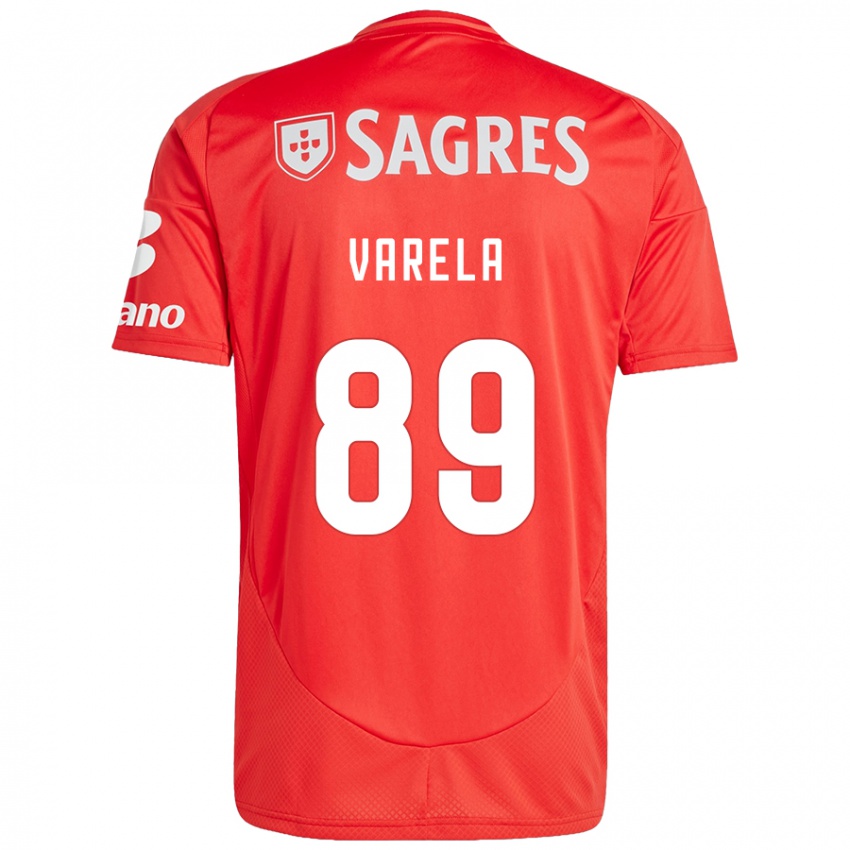 Homme Maillot Gustavo Varela #89 Rouge Blanc Tenues Domicile 2024/25 T-Shirt Suisse