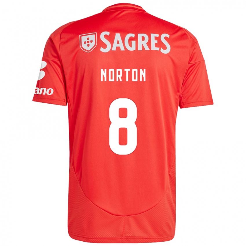 Homme Maillot Andreia Norton #8 Rouge Blanc Tenues Domicile 2024/25 T-Shirt Suisse