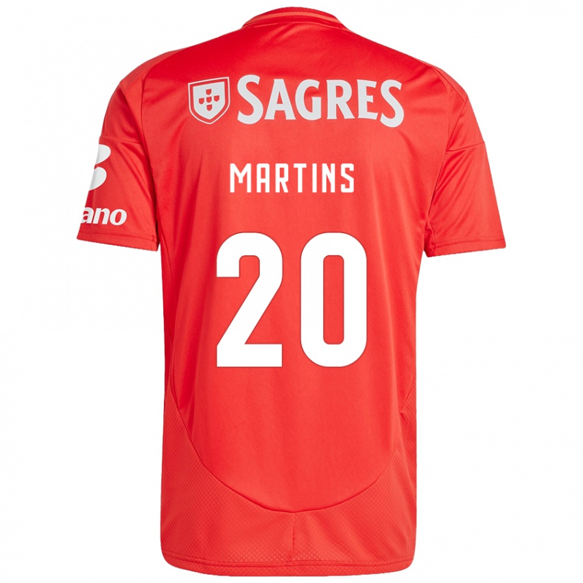 Homme Maillot Lara Martins #20 Rouge Blanc Tenues Domicile 2024/25 T-Shirt Suisse