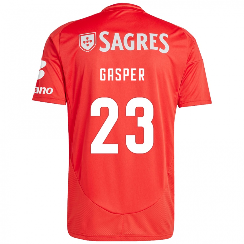 Homme Maillot Anna Gasper #23 Rouge Blanc Tenues Domicile 2024/25 T-Shirt Suisse