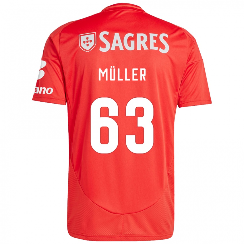 Homme Maillot José Müller #63 Rouge Blanc Tenues Domicile 2024/25 T-Shirt Suisse