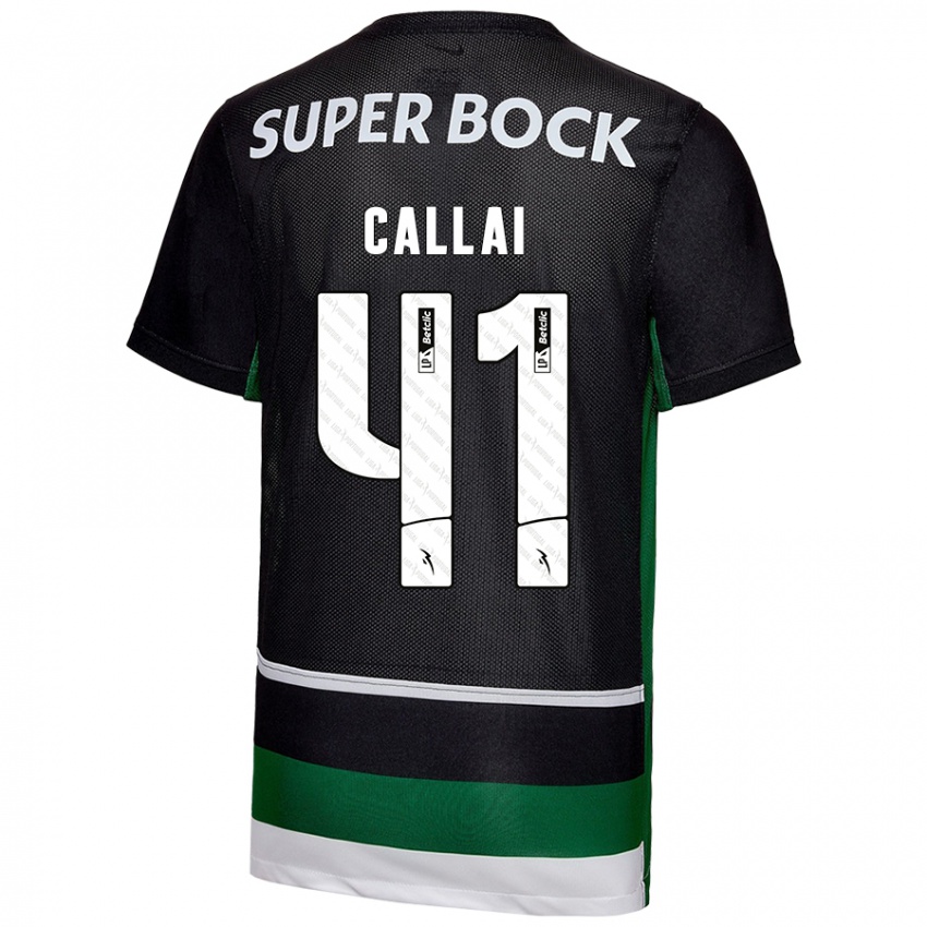 Herren Diego Callai #41 Schwarz Weiß Grün Heimtrikot Trikot 2024/25 T-Shirt Schweiz