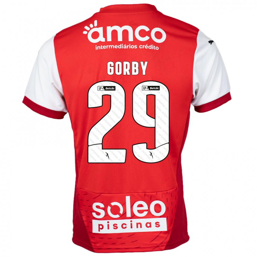 Herren Gorby #29 Rot Weiß Heimtrikot Trikot 2024/25 T-Shirt Schweiz