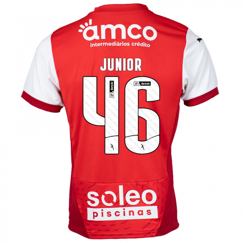 Herren Mário Junior #46 Rot Weiß Heimtrikot Trikot 2024/25 T-Shirt Schweiz