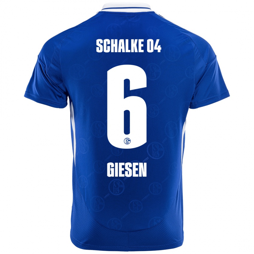 Herren Tim Giesen #6 Königsblau Heimtrikot Trikot 2024/25 T-Shirt Schweiz