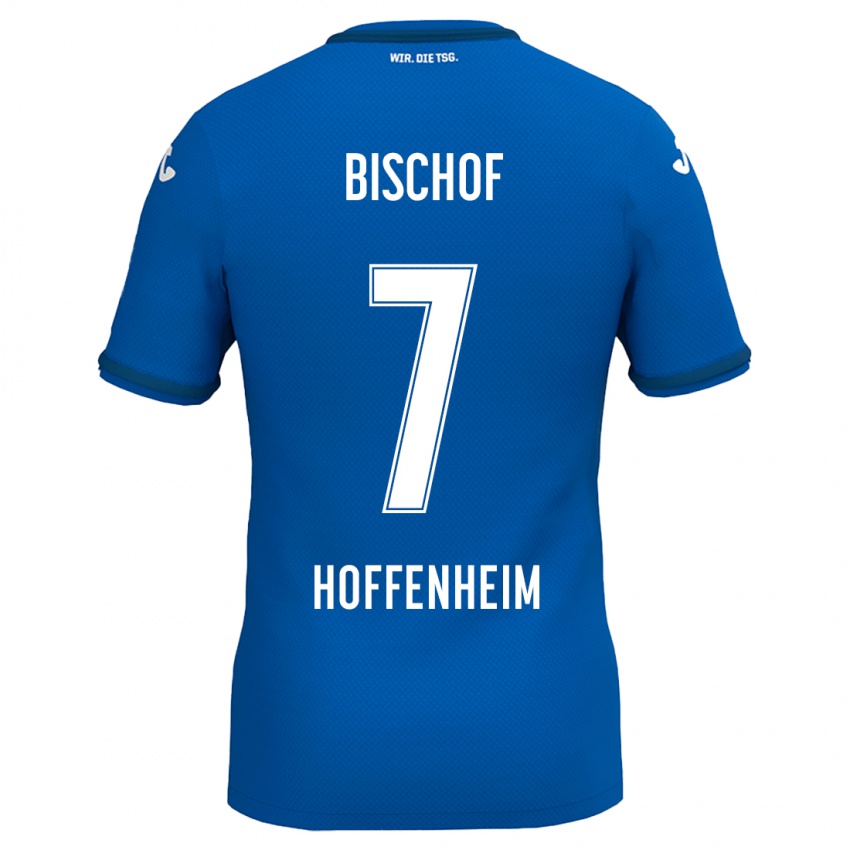 Herren Tom Bischof #7 Königsblau Heimtrikot Trikot 2024/25 T-Shirt Schweiz