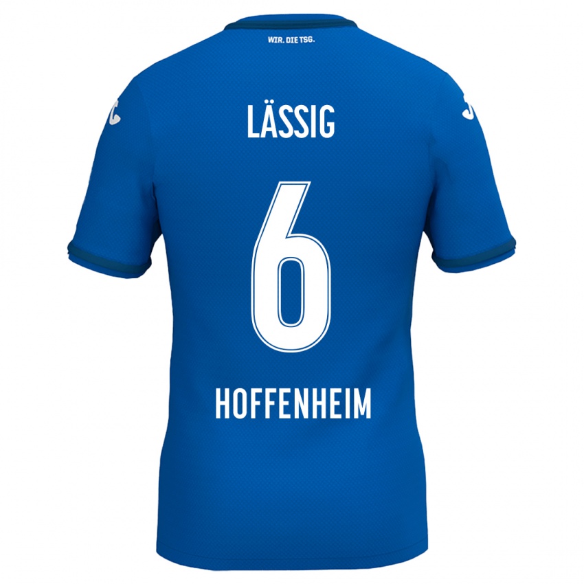 Herren Valentin Lässig #6 Königsblau Heimtrikot Trikot 2024/25 T-Shirt Schweiz