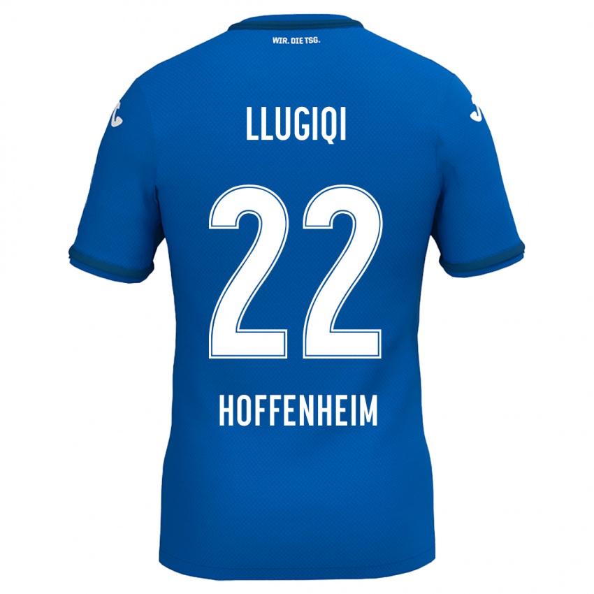 Herren Arian Llugiqi #22 Königsblau Heimtrikot Trikot 2024/25 T-Shirt Schweiz