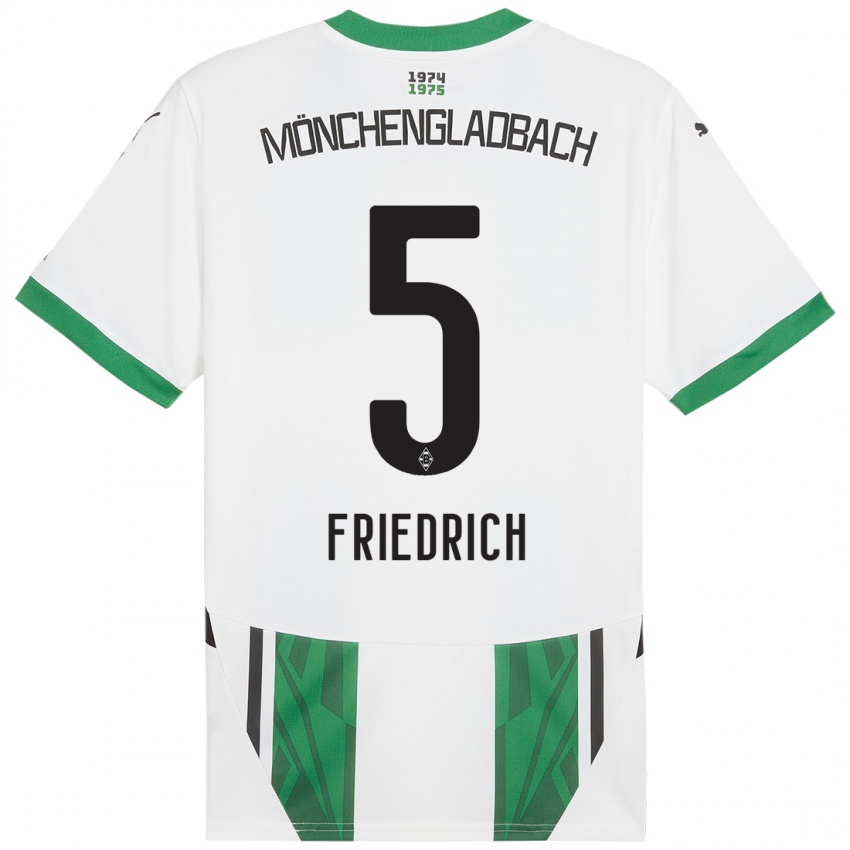 Herren Marvin Friedrich #5 Weiß Grün Heimtrikot Trikot 2024/25 T-Shirt Schweiz