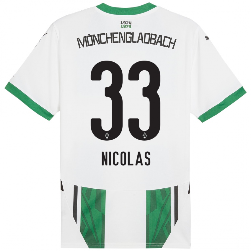 Herren Moritz Nicolas #33 Weiß Grün Heimtrikot Trikot 2024/25 T-Shirt Schweiz