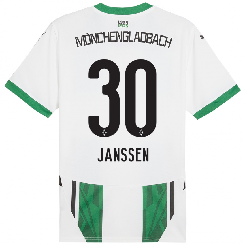 Homme Maillot Annalena Janssen #30 Blanc Vert Tenues Domicile 2024/25 T-Shirt Suisse