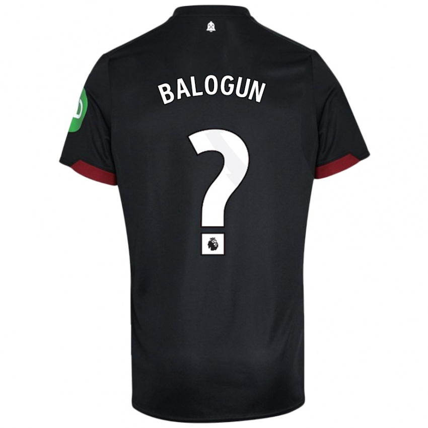 Homme Maillot Majid Balogun #0 Noir Blanc Tenues Extérieur 2024/25 T-Shirt Suisse