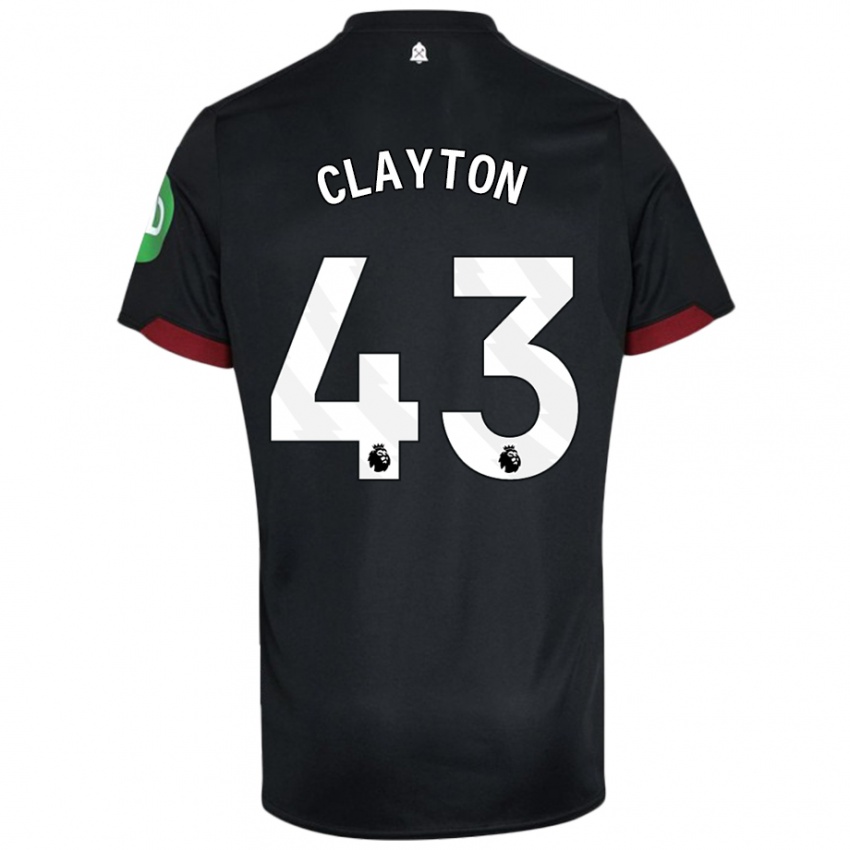 Homme Maillot Regan Clayton #43 Noir Blanc Tenues Extérieur 2024/25 T-Shirt Suisse