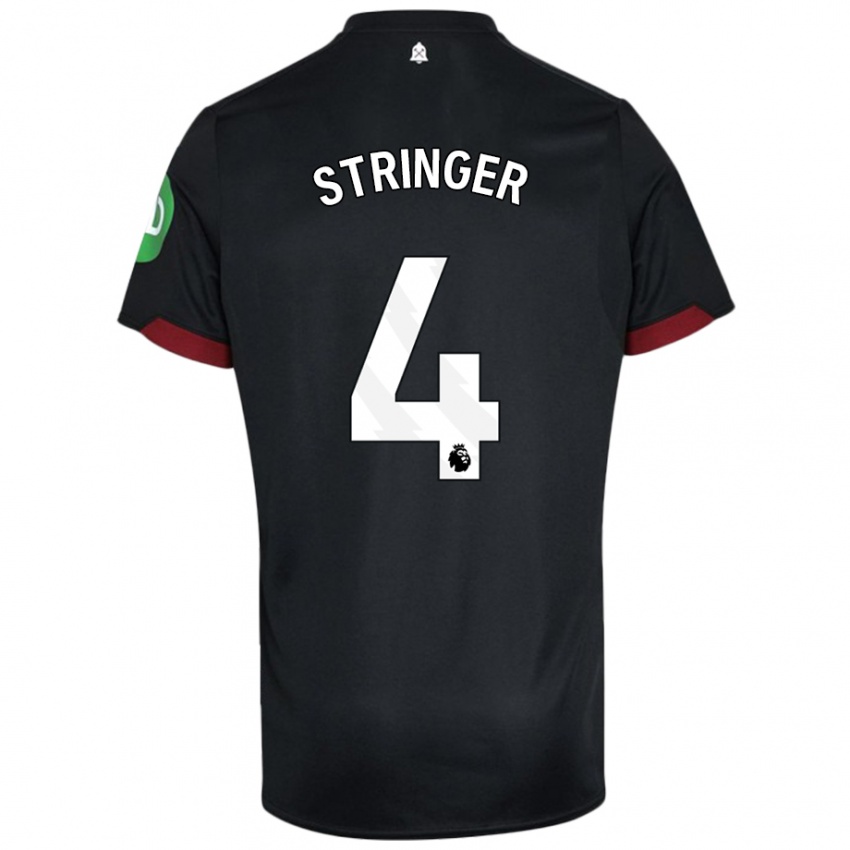 Herren Abbey-Leigh Stringer #4 Schwarz Weiß Auswärtstrikot Trikot 2024/25 T-Shirt Schweiz