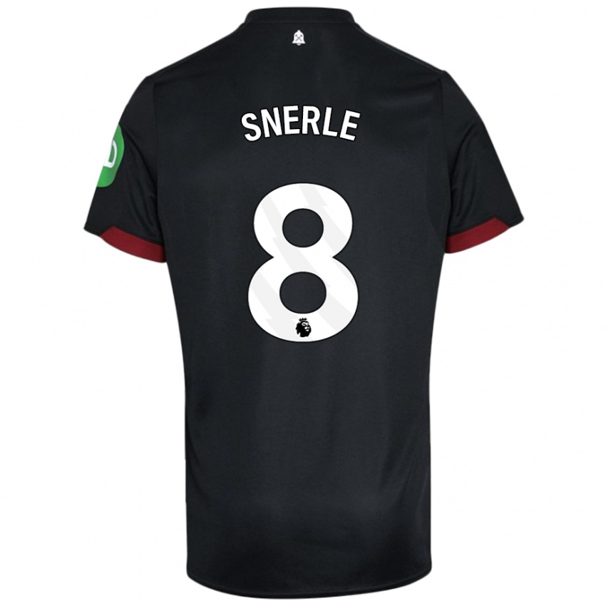 Herren Emma Snerle #8 Schwarz Weiß Auswärtstrikot Trikot 2024/25 T-Shirt Schweiz