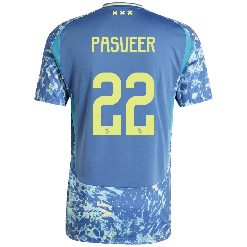 Herren Remko Pasveer #22 Grau Blau Gelb Auswärtstrikot Trikot 2024/25 T-Shirt Schweiz